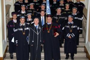 Ceremony of presenting VMFilippov with the Diploma of the Honorary Doctor of the University of Cluj - Napoca. Romania